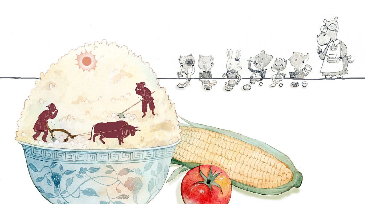 悯农 br>锄禾日当午, 汗滴禾下土. br> 谁知盘中餐, 粒粒皆辛苦.