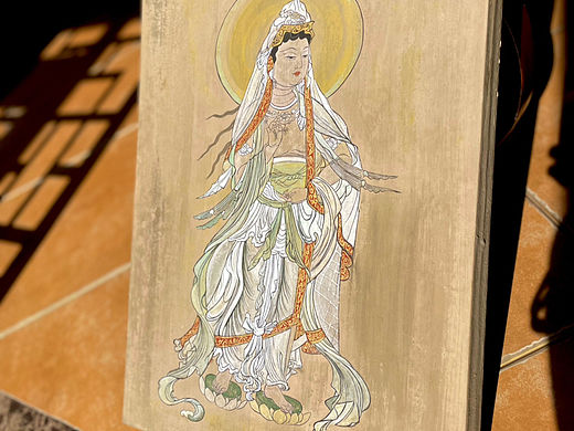 岩彩画壁画白衣观音