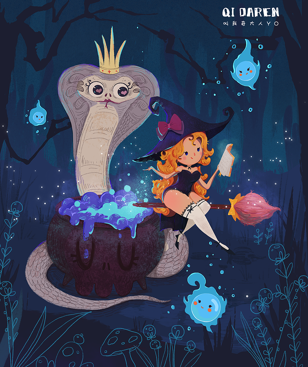 见习魔女（图ZMTEzODAzOTQw） - 创作习作 - 站酷设计师奇大人QIDAREN原创素材 - 站酷ZCOOL