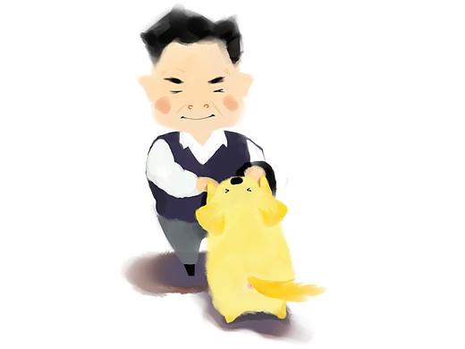 老头养狗（个人主页-ZNDAzNDMyMTI=） - 创作习作 - 站酷设计师滚滚大王原创素材 - 站酷ZCOOL