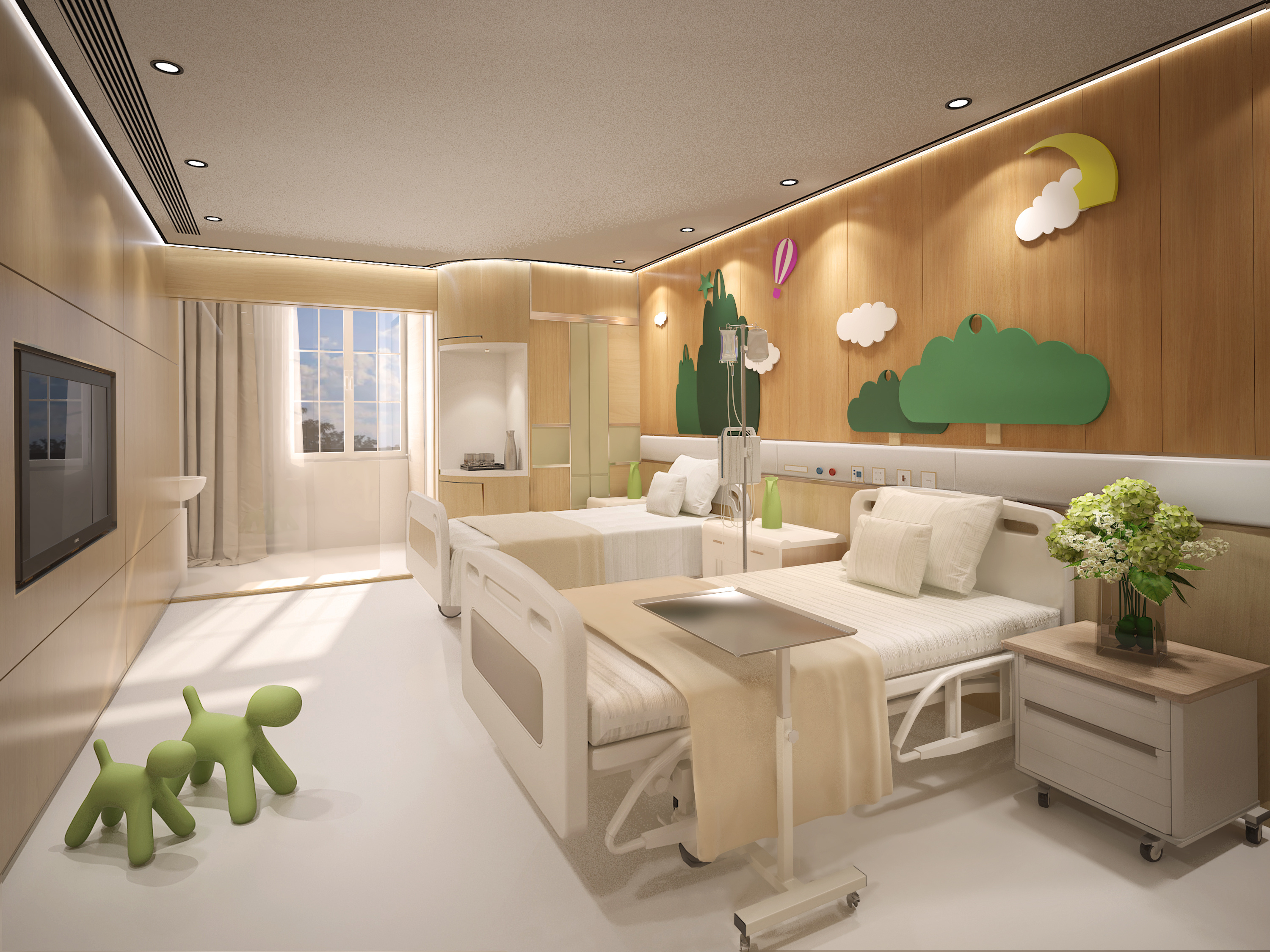 医疗空间——病房|空间|室内设计|一团浆糊l - 原创作品 - 站酷