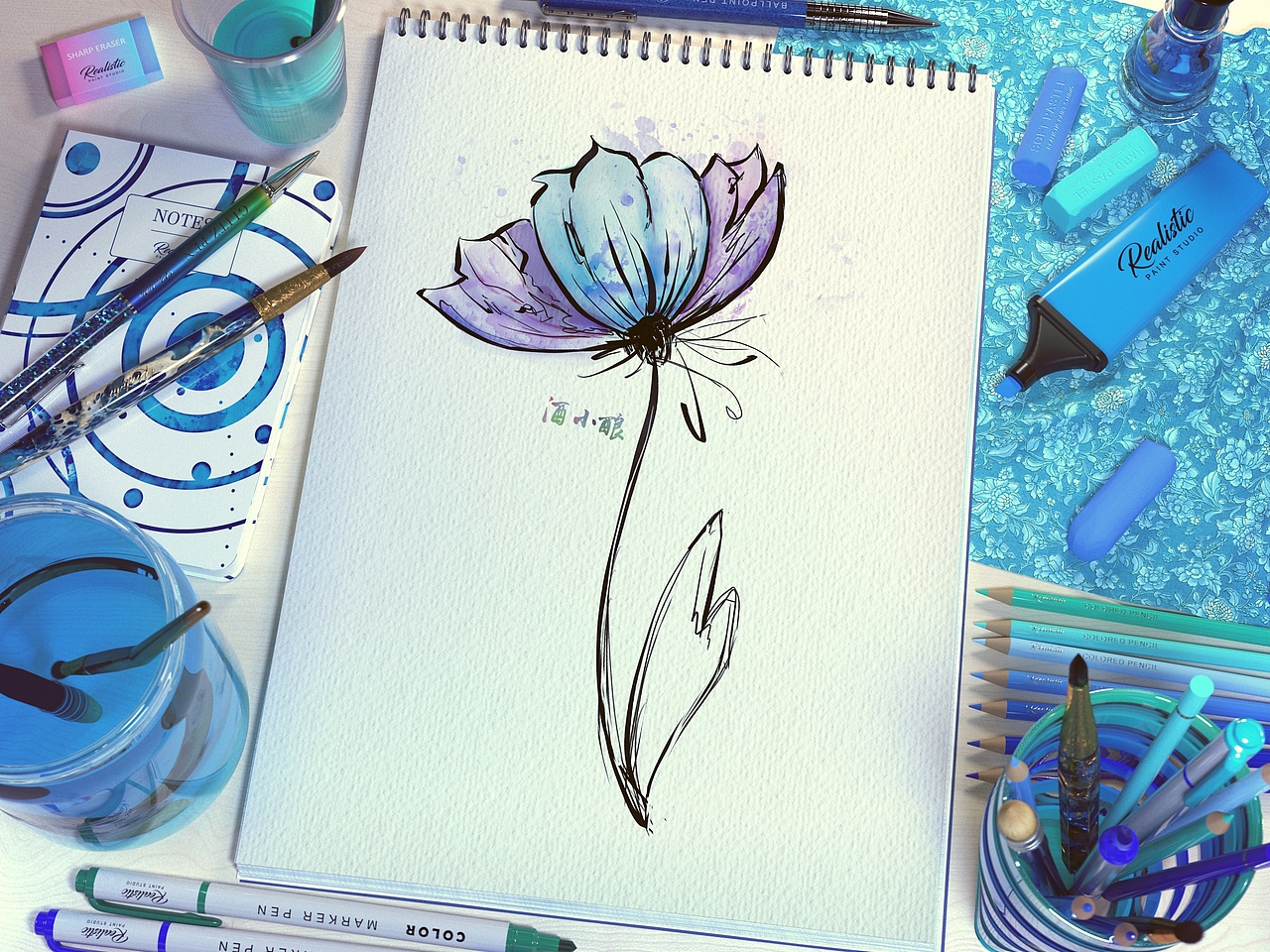 概念水彩花卉（图ZMzAyOTY1NDUy） - 创作习作 - 站酷设计师酒酿不是酒原创素材 - 站酷ZCOOL