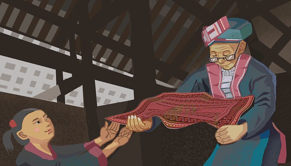 盘瑶红罗花帐插画（图ZMzQ4MTQ4ODM2） - 其他平面 - 站酷设计师志_超原创素材 - 站酷ZCOOL