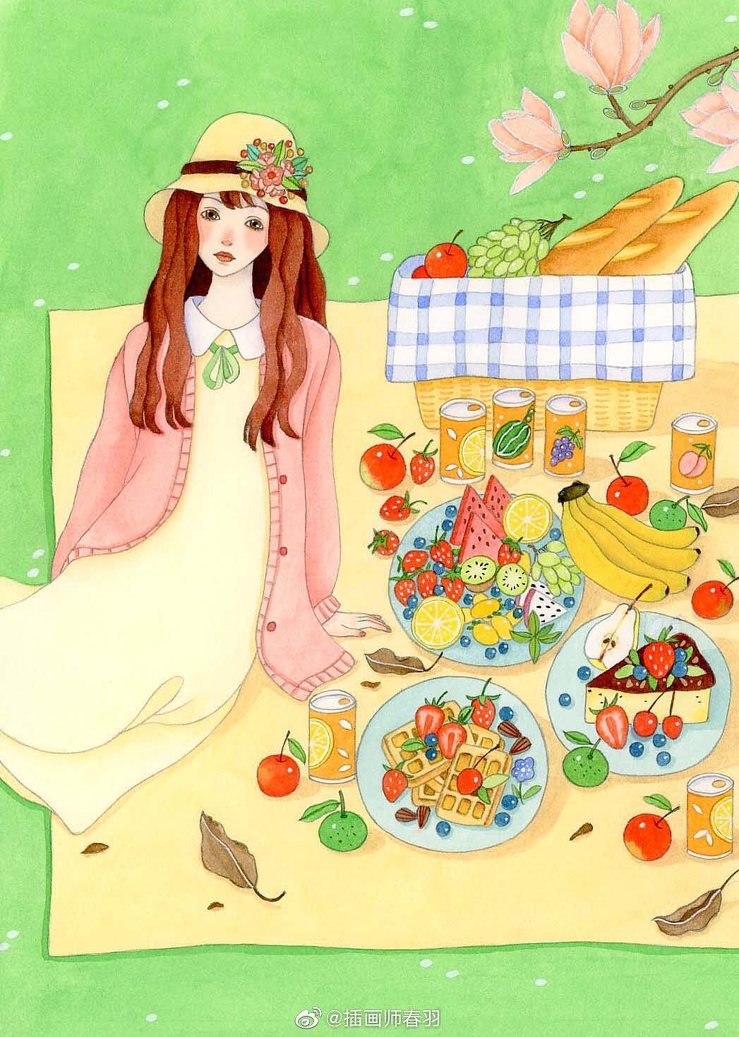 少女系列1（图ZMjczMzcyMDI4） - 商业插画 - 站酷设计师插画师春羽原创素材 - 站酷ZCOOL