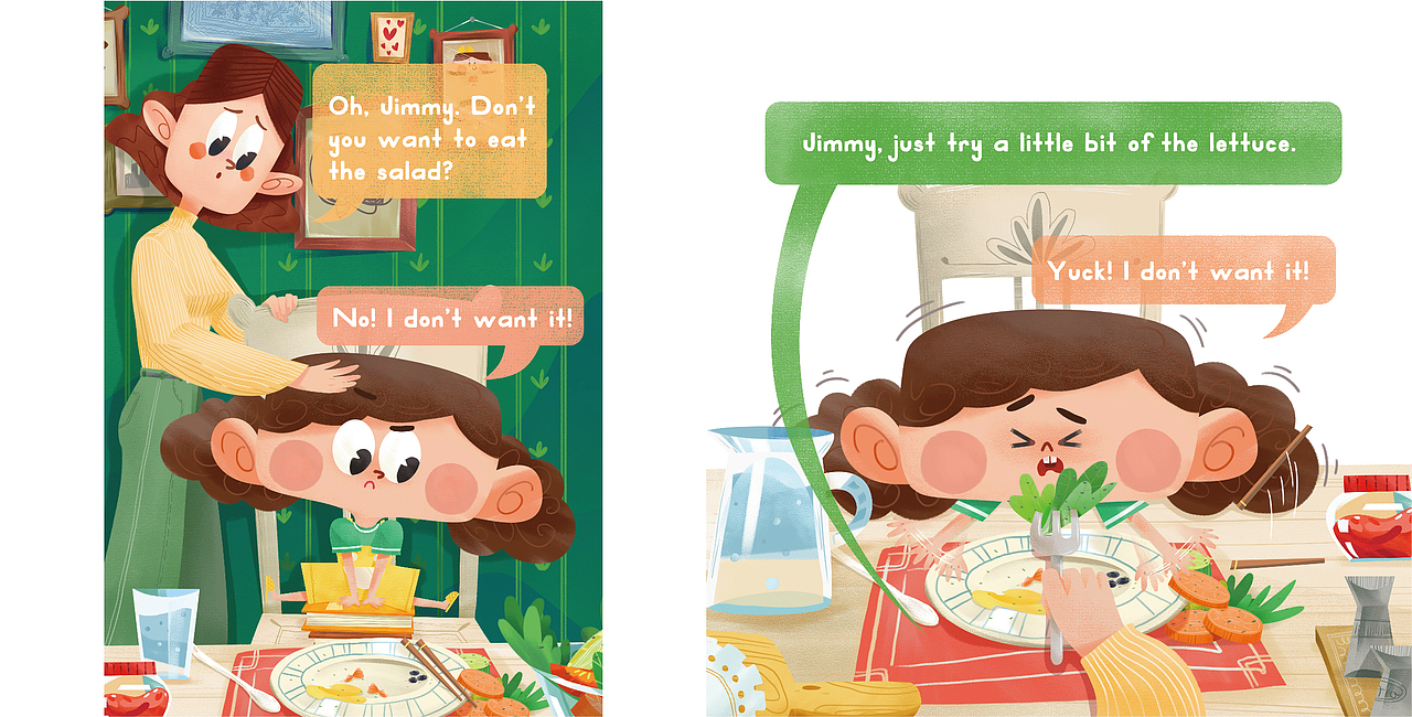 最近工作上的绘本图 ~dinner for Jimmy