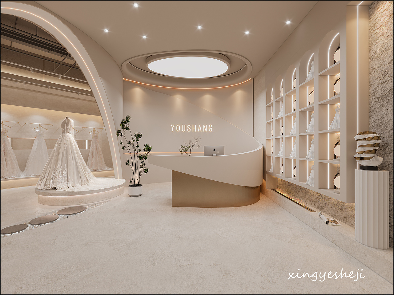 超有氛围感的婚纱店——婚纱店设计