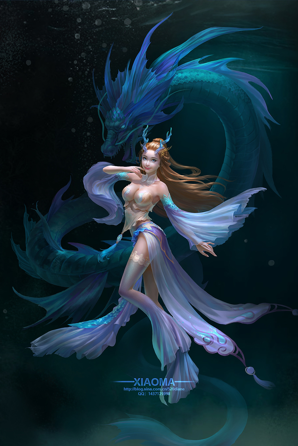 龙女（图ZNjQ0ODgxNzY=） - 商业插画 - 站酷设计师以梦原创原创素材 - 站酷ZCOOL