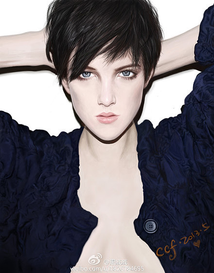 手繪板人物寫(xiě)實(shí)（圖ZMzM0Mjc4NzY=） - 創(chuàng)作習(xí)作 - 站酷設(shè)計(jì)師Claire插畫(huà)原創(chuàng)素材 - 站酷ZCOOL