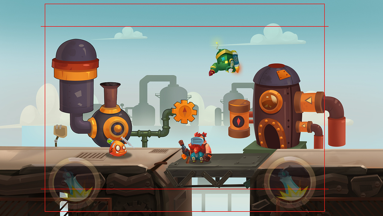 整个游戏的大概横版设计