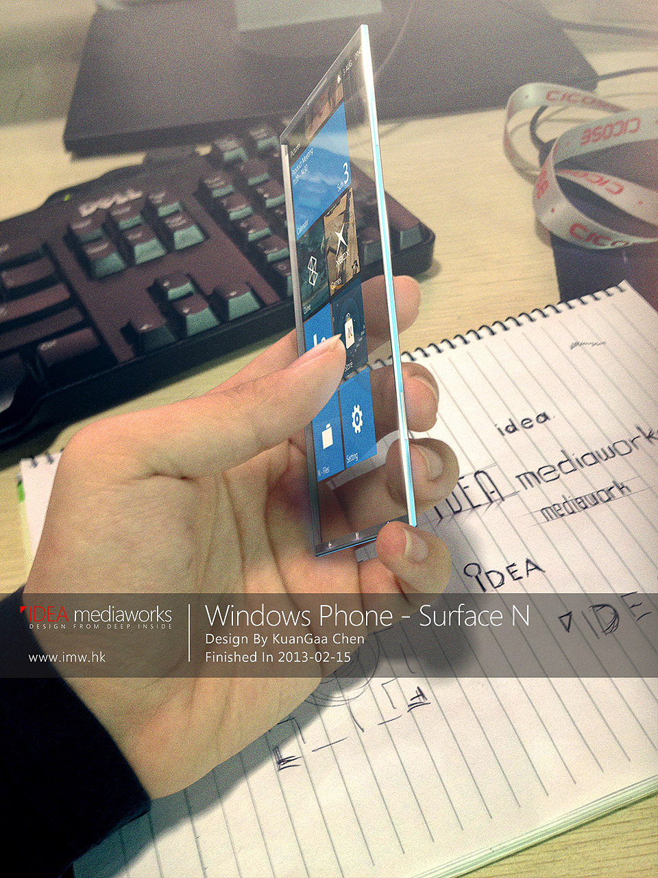 概念设计 | 透明全息投影手机 surface n