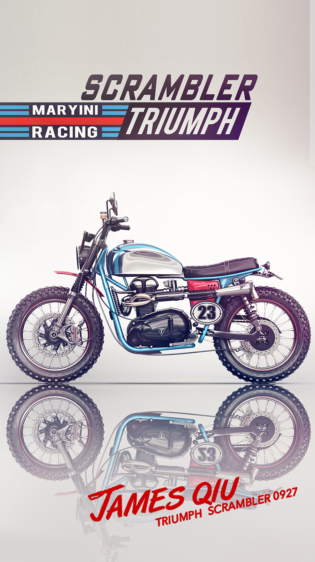TRIUMPH T100 SCRAMBLER 凯旋T100改装复古攀爬者风格（图ZNDUxNDE0NzY=） - 机械/交通 - 站酷设计师James_Q原创素材 - 站酷ZCOOL