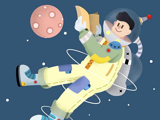 宇航员插画