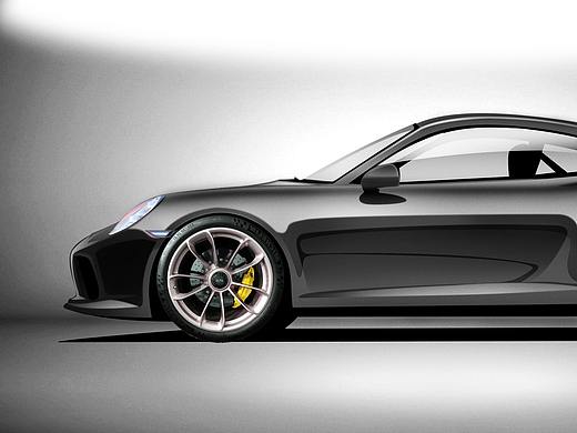 保时捷 911 GT2 钢笔工具PS绘画