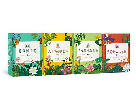 老金磨方复方茶系列包装设计