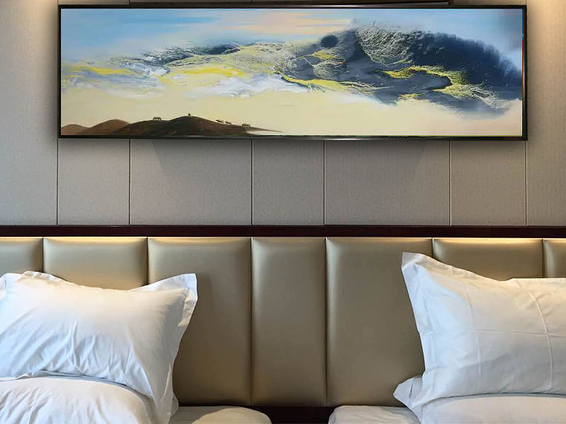 床头背景装饰画沙发搭配集恒新中式#欧式#古典#现代#