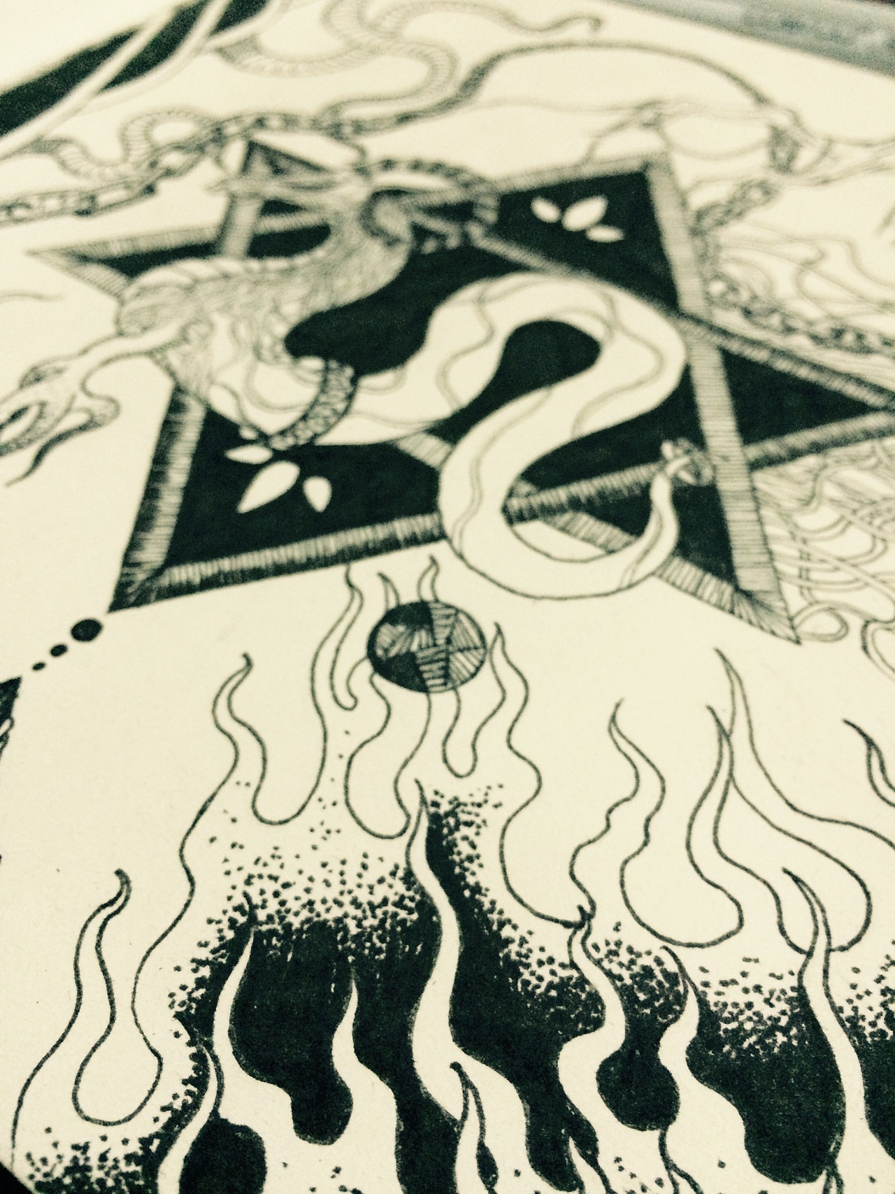 针管笔练习山海经异兽