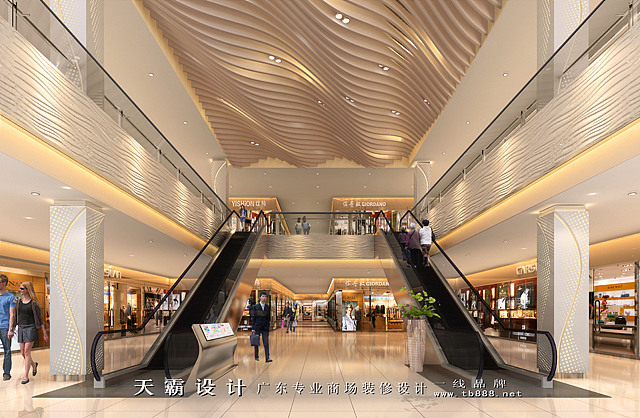 广东天霸设计最新超市装修设计效果图分享-中庭设计