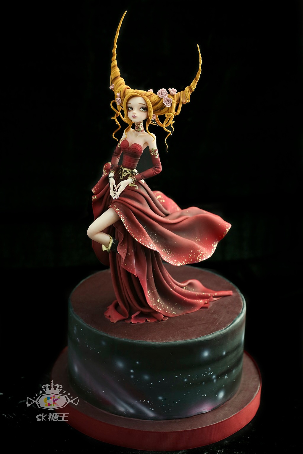 翻糖人偶系列牛角少女