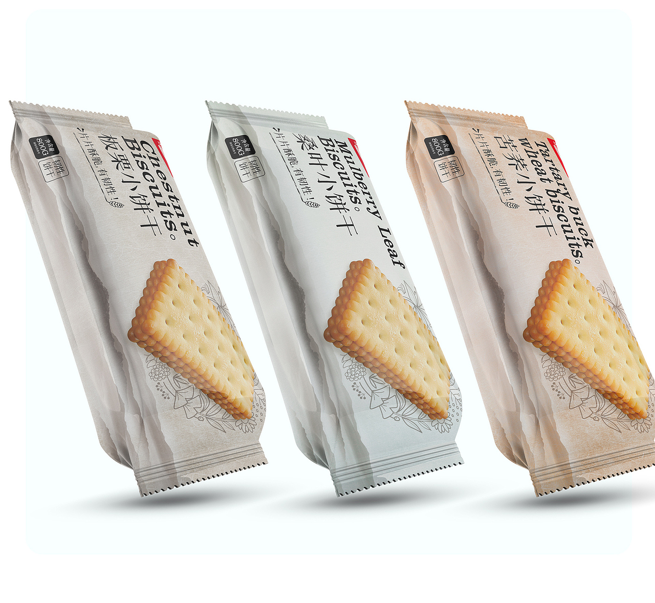 Biscuit packaging design桃酥饼干/韧性饼干包装设计
