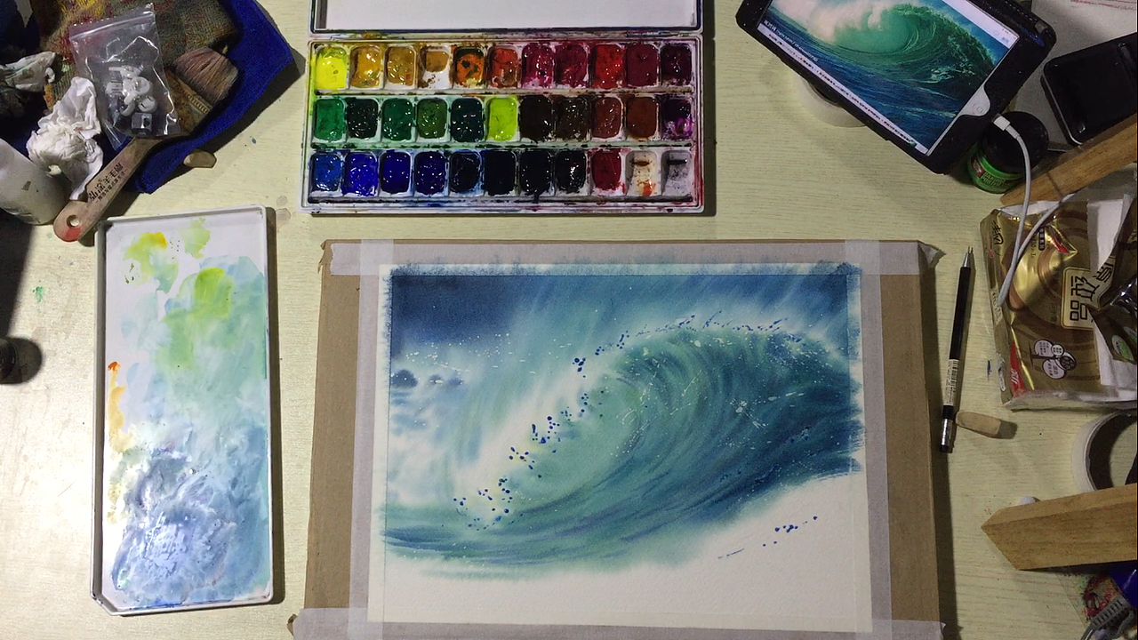 海浪（图ZNzQwNjIxMDA=） - 绘画 - 站酷设计师answer19920604原创素材 - 站酷ZCOOL