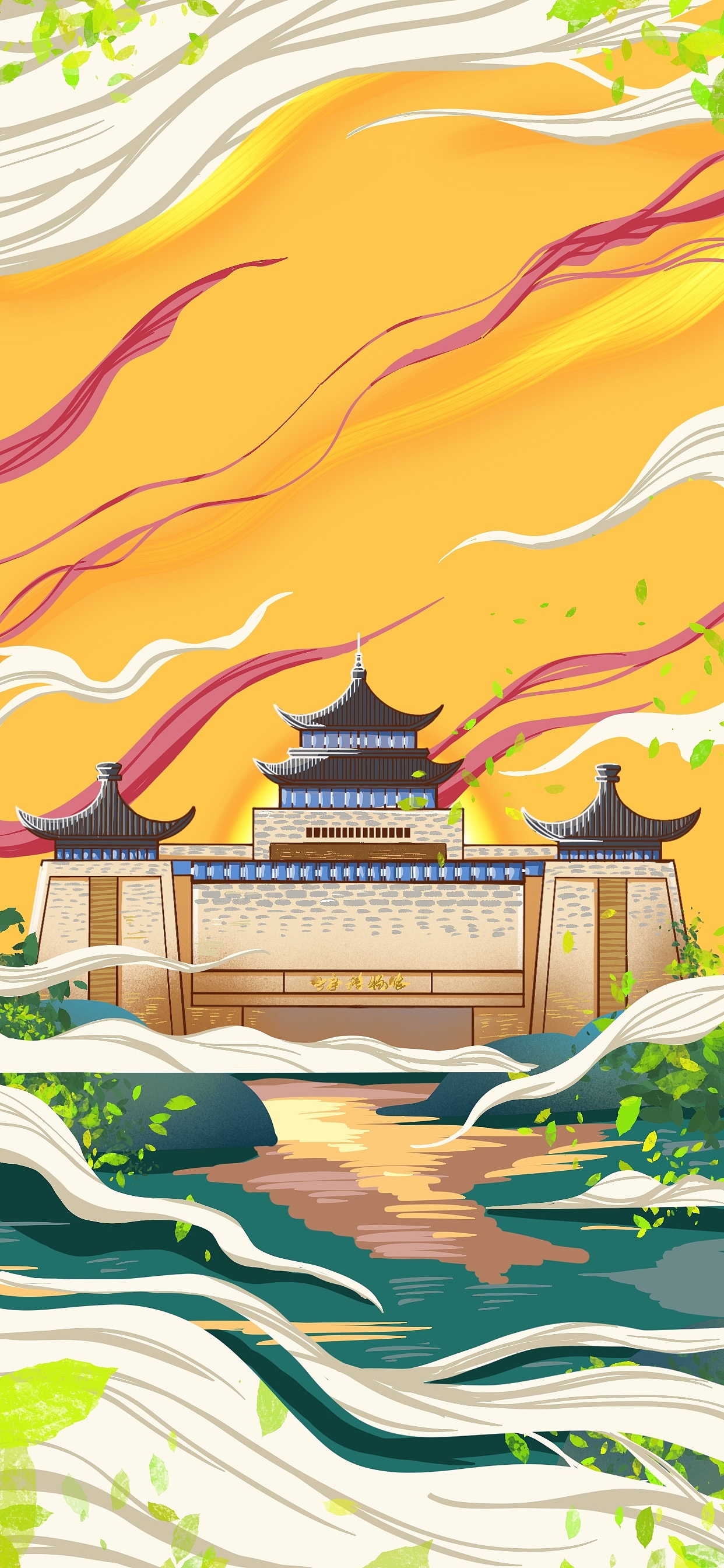 安康博物馆宣传彩屏|插画|商业插画|有毒的花茶_原创作品-站酷zcool