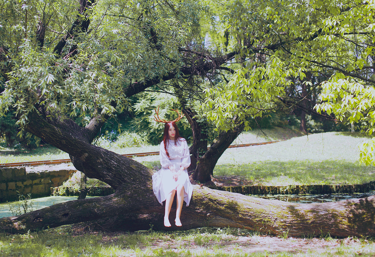 森林深处の鹿少女|摄影|人像摄影|摄影师stellatse - 原创作品 - 站酷