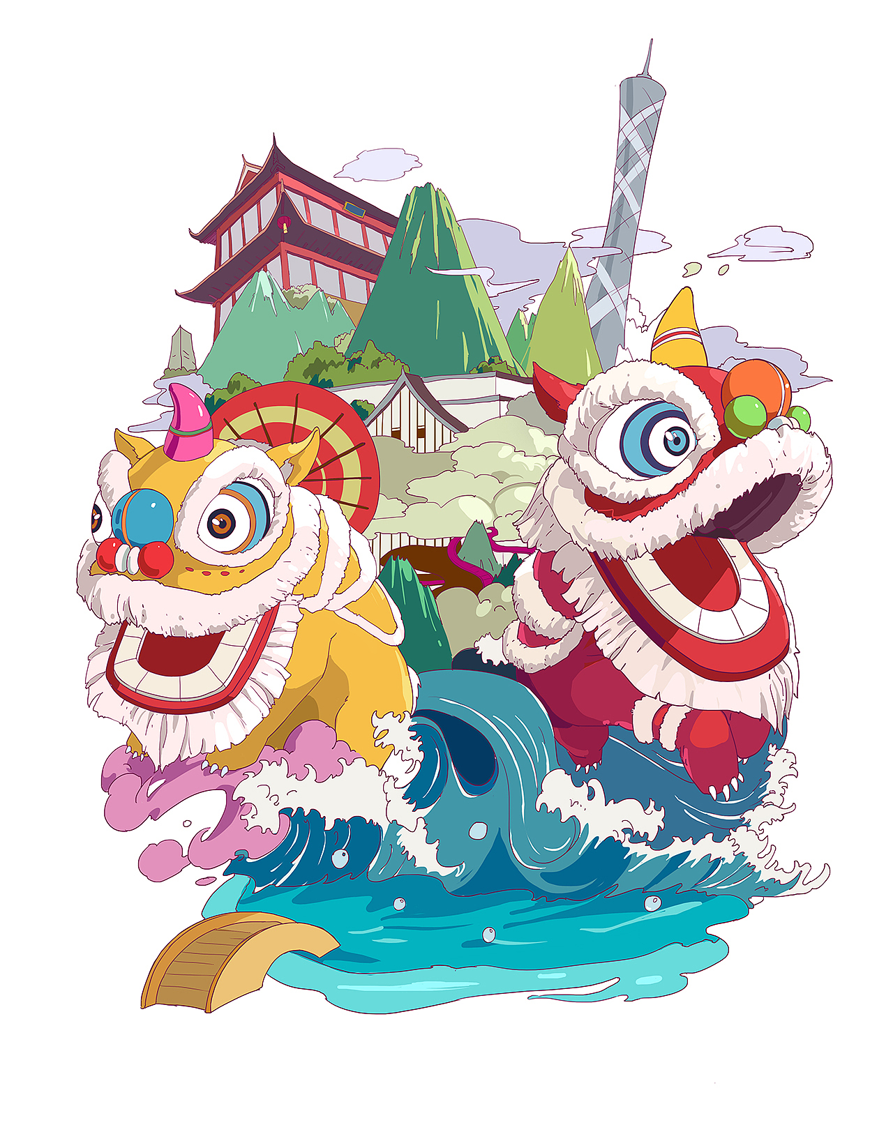 融创-广州文旅城插画（图ZMTg3MDQwNTg4） - 商业插画 - 站酷设计师slock原创素材 - 站酷ZCOOL