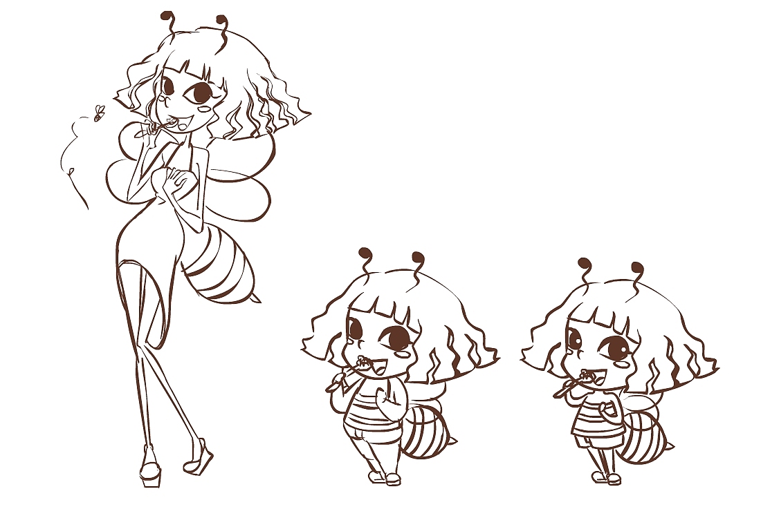 蜜蜂花园的小蜜蜂（造型）~~