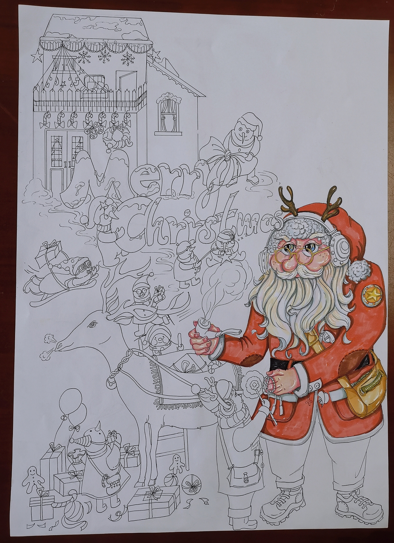 圣诞（图ZMjcwNDIwMTMy） - 创作习作 - 站酷设计师画画的暖疯原创素材 - 站酷ZCOOL