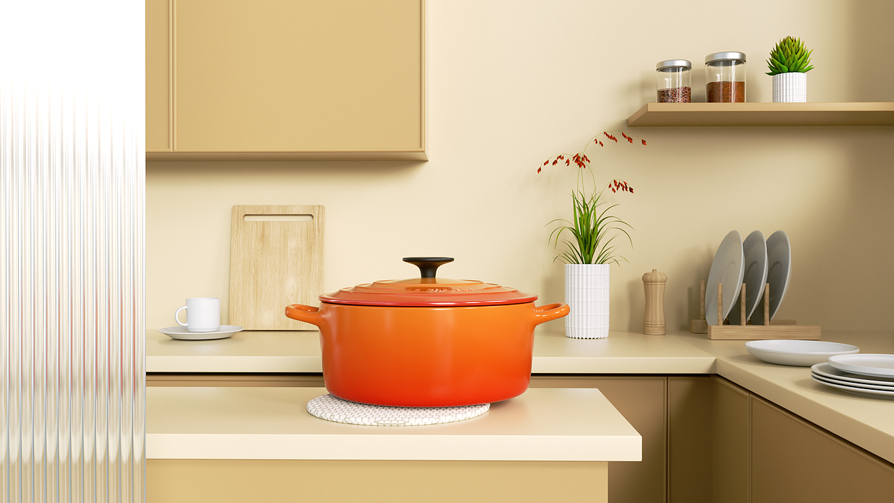 酷彩le creuset 珐琅锅