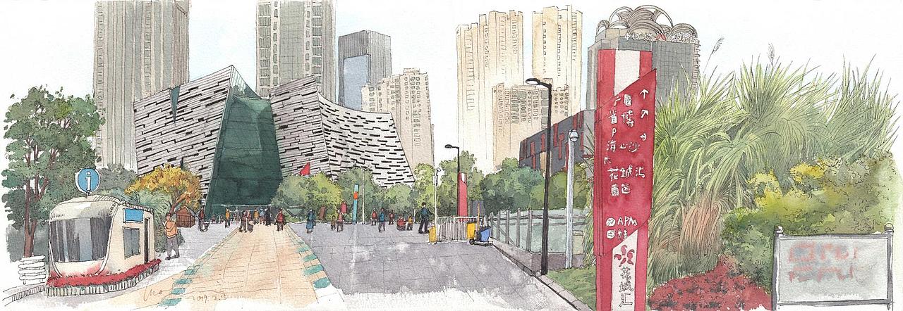 钢笔淡彩写生（图ZMTc3MzMyNDYw） - 绘画 - 站酷设计师喵喵LC原创素材 - 站酷ZCOOL