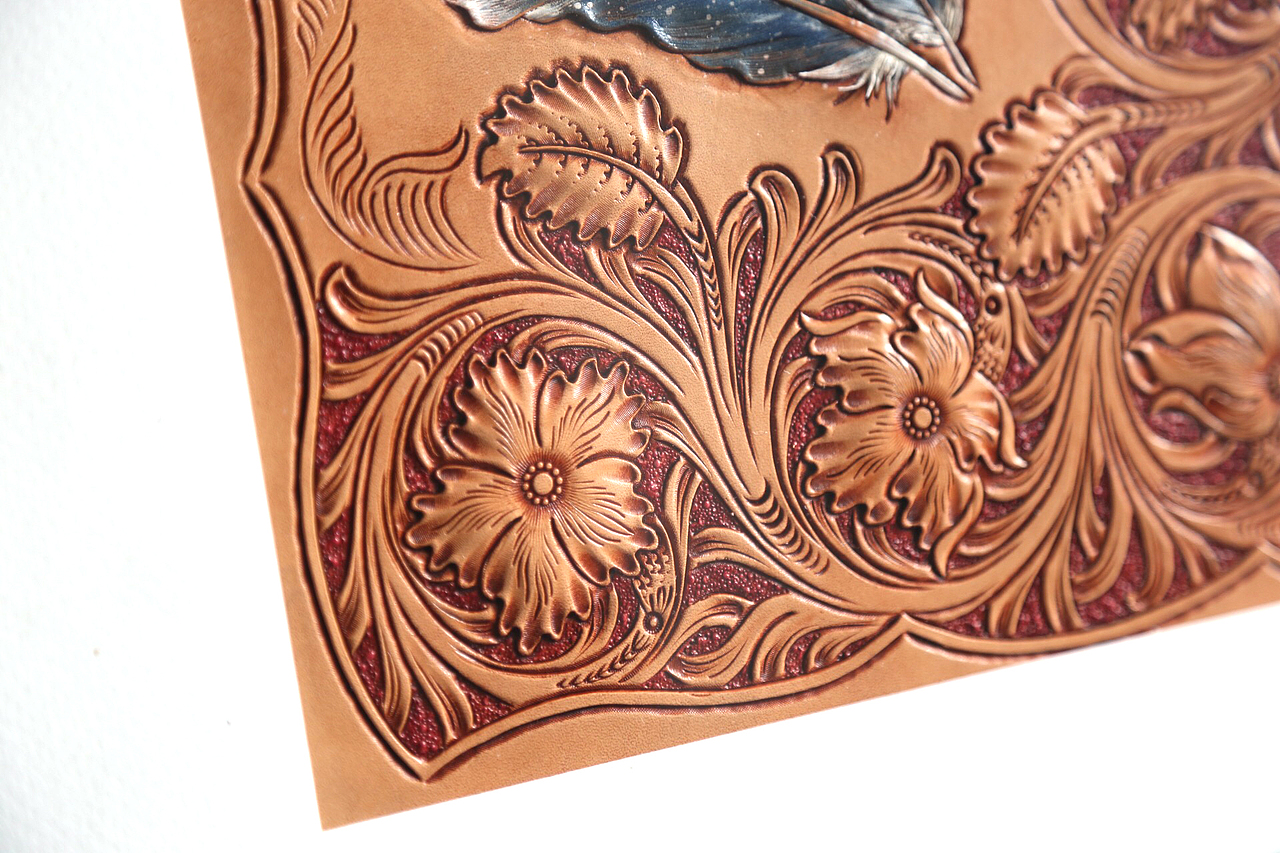 皮雕唐草装饰画