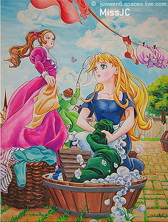 手绘创作《灰姑娘》童话插图.复古风（存稿）（图ZMjM3NDUwODky） - 儿童插画 - 站酷设计师missJC在画画原创素材 - 站酷ZCOOL