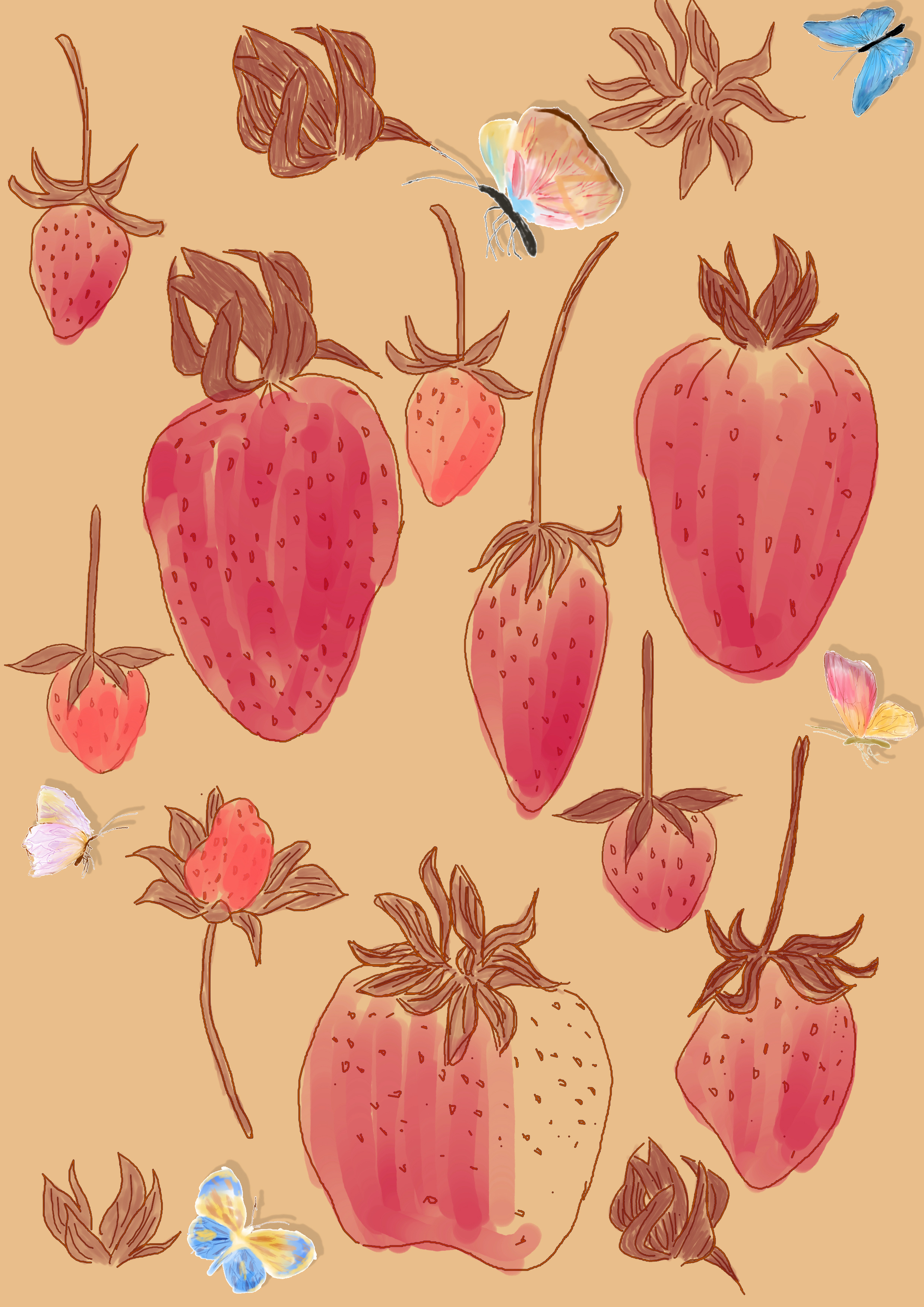 软视界 绘本《色彩的冒险》系列之 水果蝶梦 手绘创意插画水彩绘本