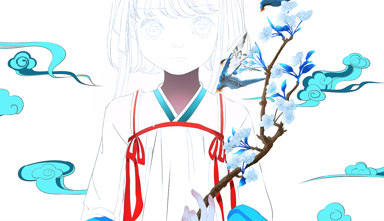 原创 # 古风仙女 # 插画