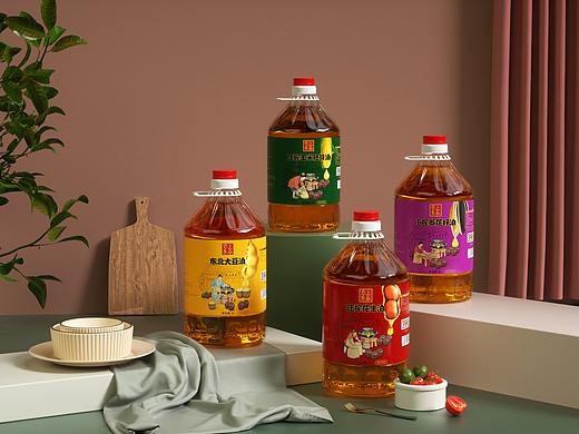 山珍、蜂蜜、蓝莓、食用油产品包装设计