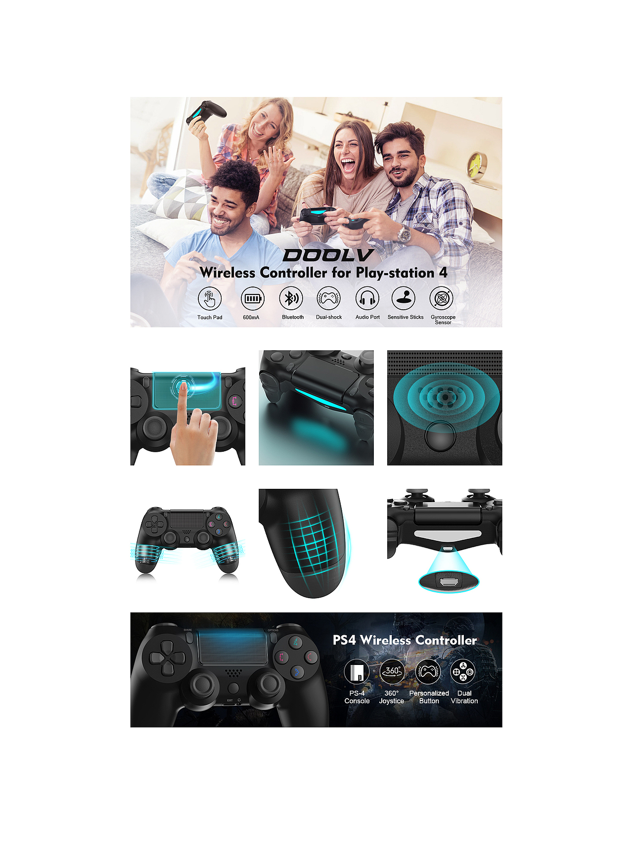 P4游戏手柄亚马逊套图（图ZMjgyNjE2ODIw） - 电子产品 - 站酷设计师冰激凌爱好者原创素材 - 站酷ZCOOL