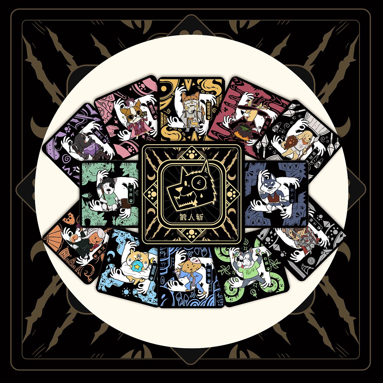 狼人斩，汪星人版本（完结）（图ZMTg2MzQxMzM2） - 商业插画 - 站酷设计师今逸原创素材 - 站酷ZCOOL