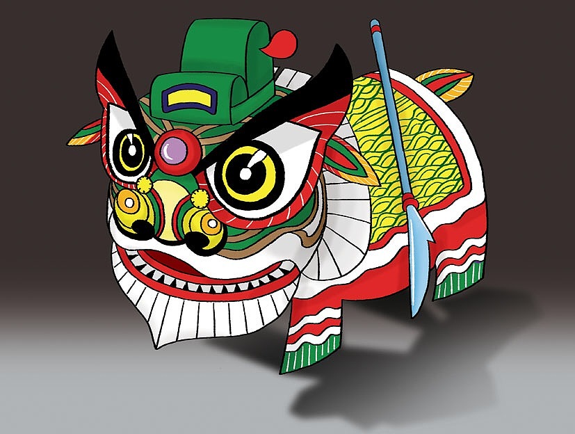 岭南狮魂～点头醒狮纸模型（图ZMTk2MTUxMTM2） - 其他手工艺 - 站酷设计师文西佛山原创素材 - 站酷ZCOOL