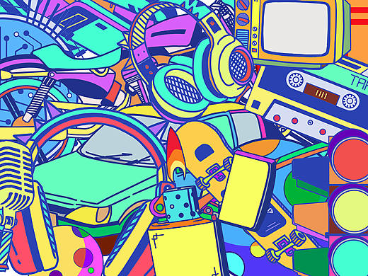 赛博朋克风涂鸦