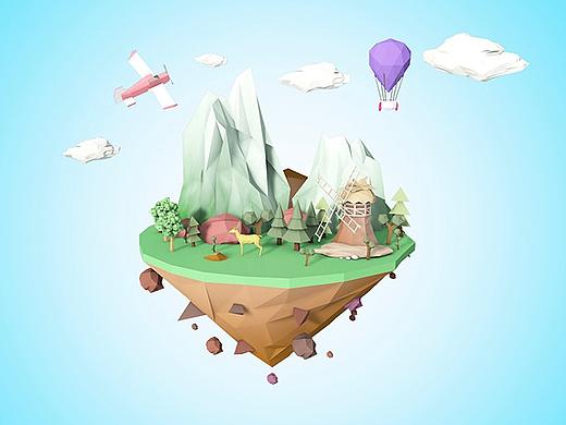 C4D low poly 练习