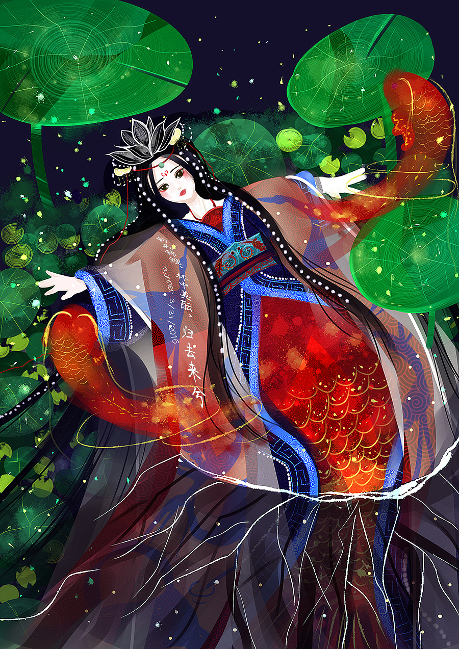为什么画的是锦鲤,我的脑子里却一直想着年糕呢北京|插画师magicli的