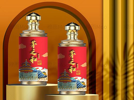 茅之和-萬里河山（國潮白酒包裝）（個(gè)人主頁-ZNTcyODM2MTI=） - 商業(yè)插畫 - 站酷設(shè)計(jì)師泓宇視界原創(chuàng)素材 - 站酷ZCOOL