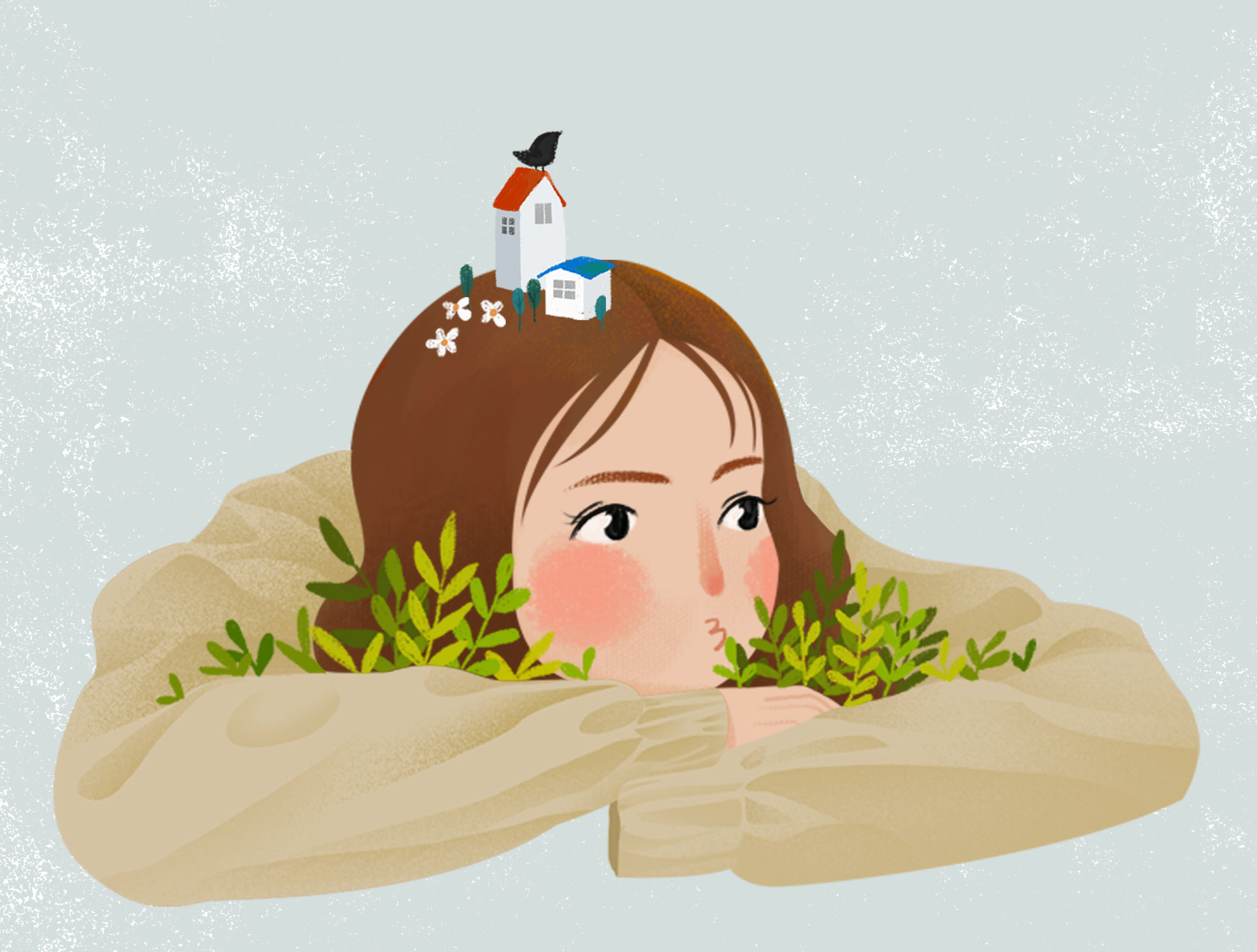 自画像|插画|插画习作|可爱到爆的棉花糖 - 原创作品 - 站酷 (zcool)