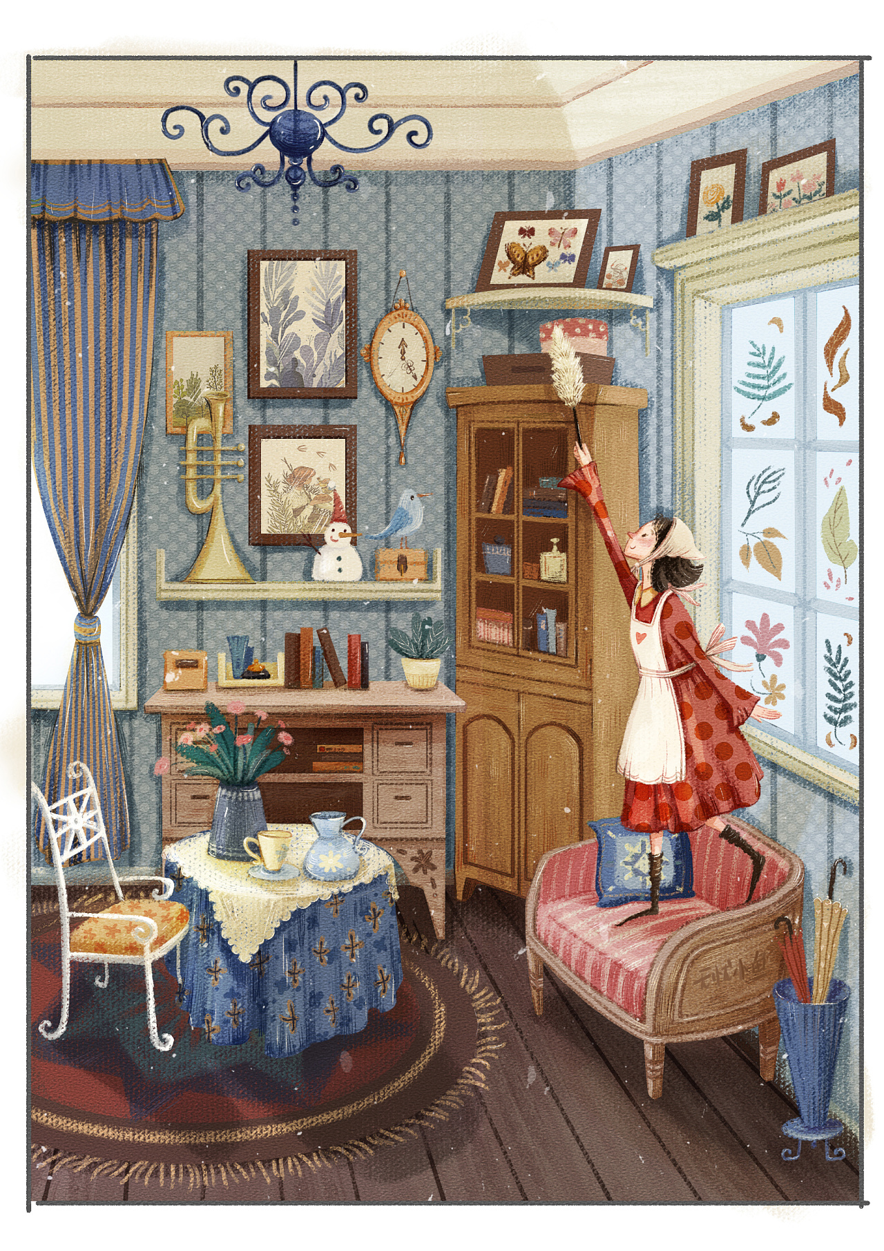 复古家居|插画|绘本|无忧小鱼0429 - 原创作品 - 站酷 (zcool)