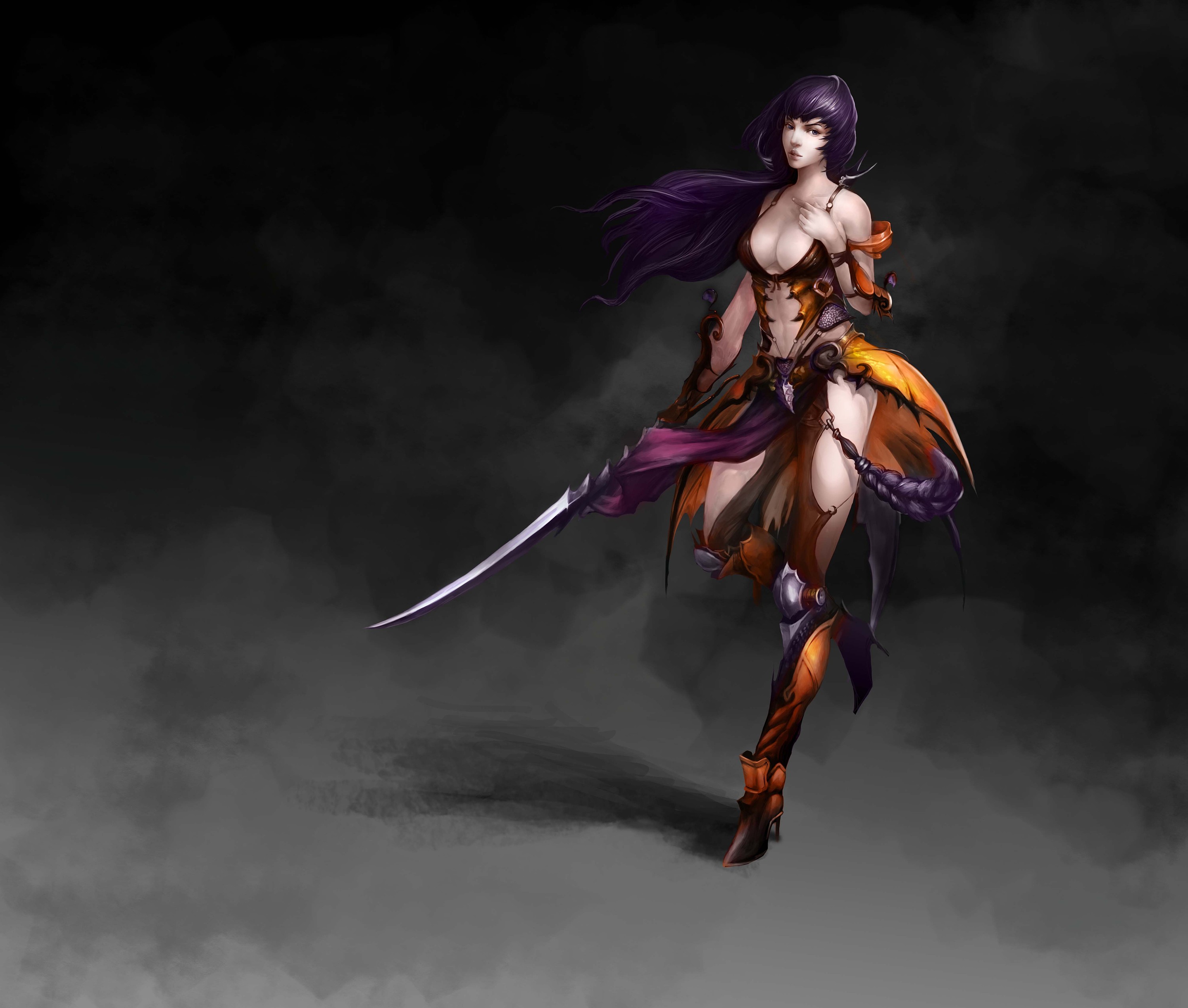 大波女剑客|插画|创作习作|哎呦喂lj - 原创作品 - 站酷 (zcool)