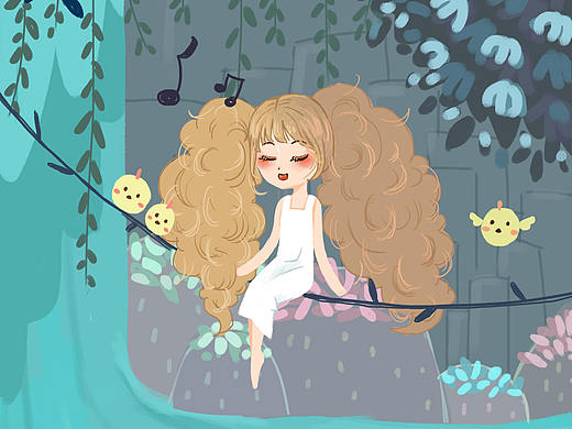 森林（个人主页-ZNTQ2ODI5NzI=） - 儿童插画 - 站酷设计师崔可欣原创素材 - 站酷ZCOOL