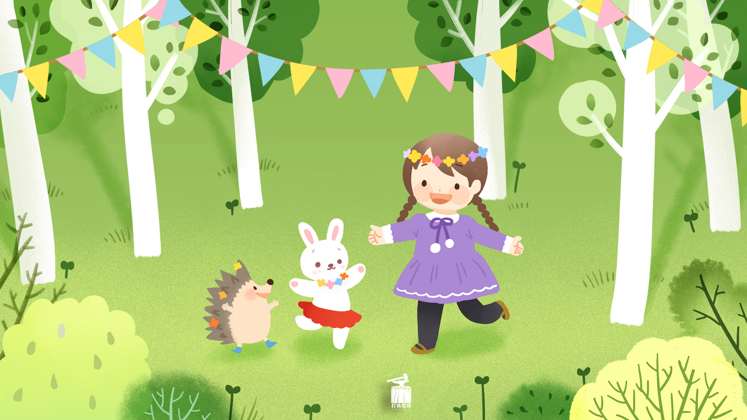 春天系列插画作品|打铁星球原创插画