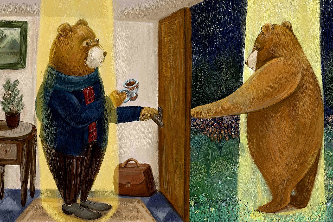 LILING原创过往参赛作品<熊在平行世界里与熊自己相遇的一瞬间>