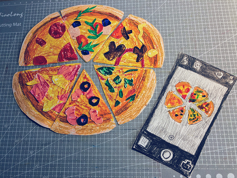 让手机先吃（图ZMTE0NDEyMzA0） - 艺术插画 - 站酷设计师蚁倮原创素材 - 站酷ZCOOL